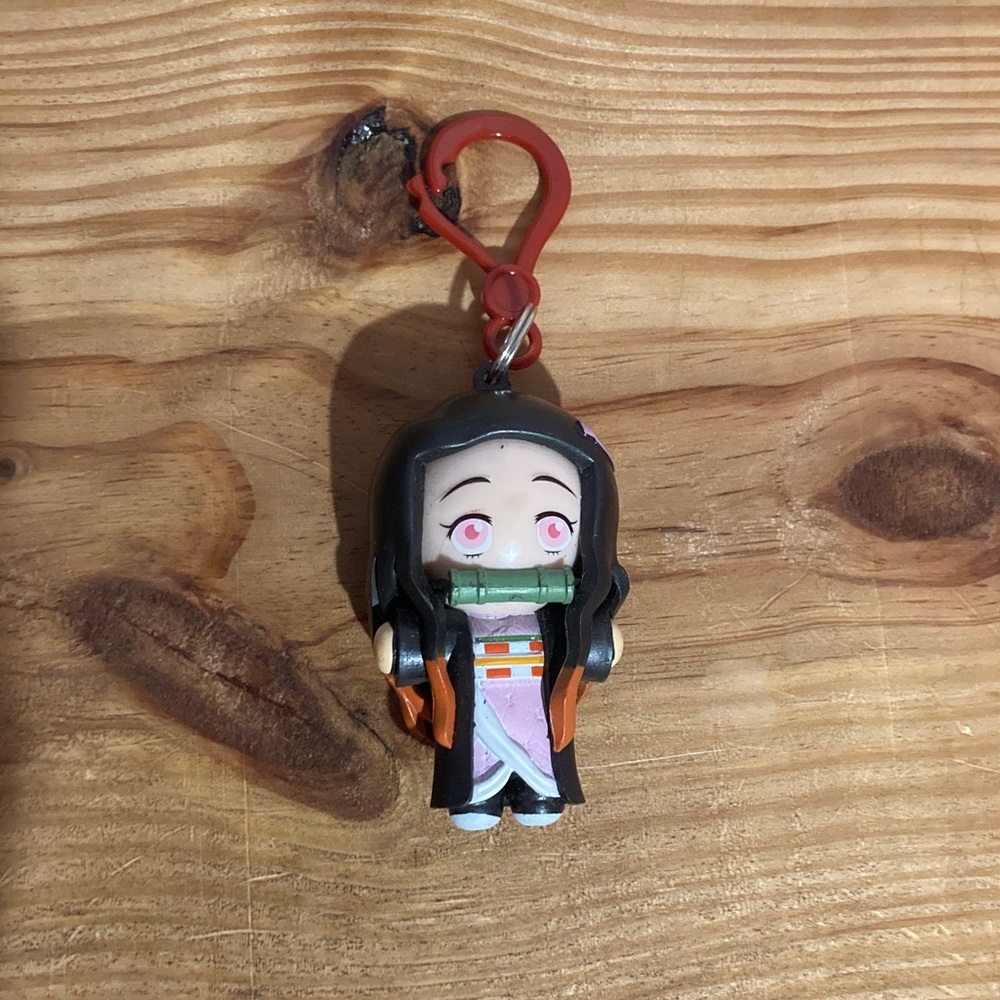 2 for $10 Anime Keychain with Red Clip 
Nezuko Kamado bag clip or keychain